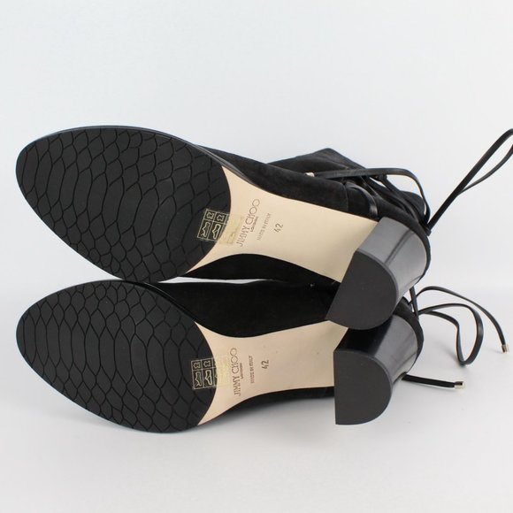 NEW JIMMY CHOO Hampton 80 Suede Ankle Boots - Picture 14 of 16